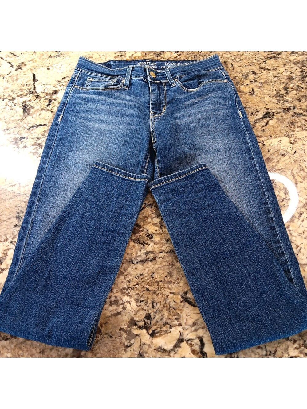 Size 27 X 28 Levi Strauss Signature Modern Skinny Womens Blue Jeans Good Cond.